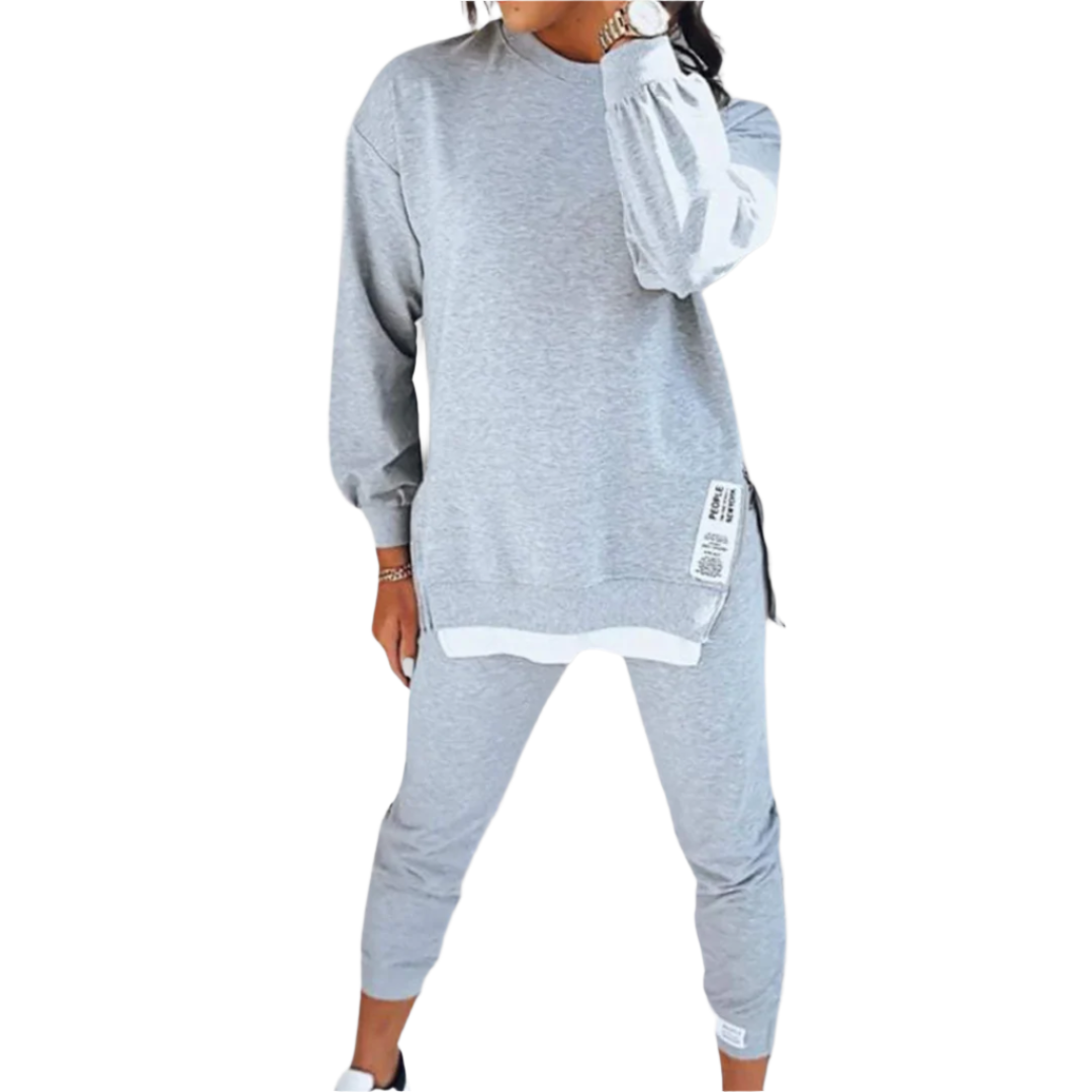 Kvinne Loungewear Komfortabelt Sett Oversized Sweatshirt og Joggers 0