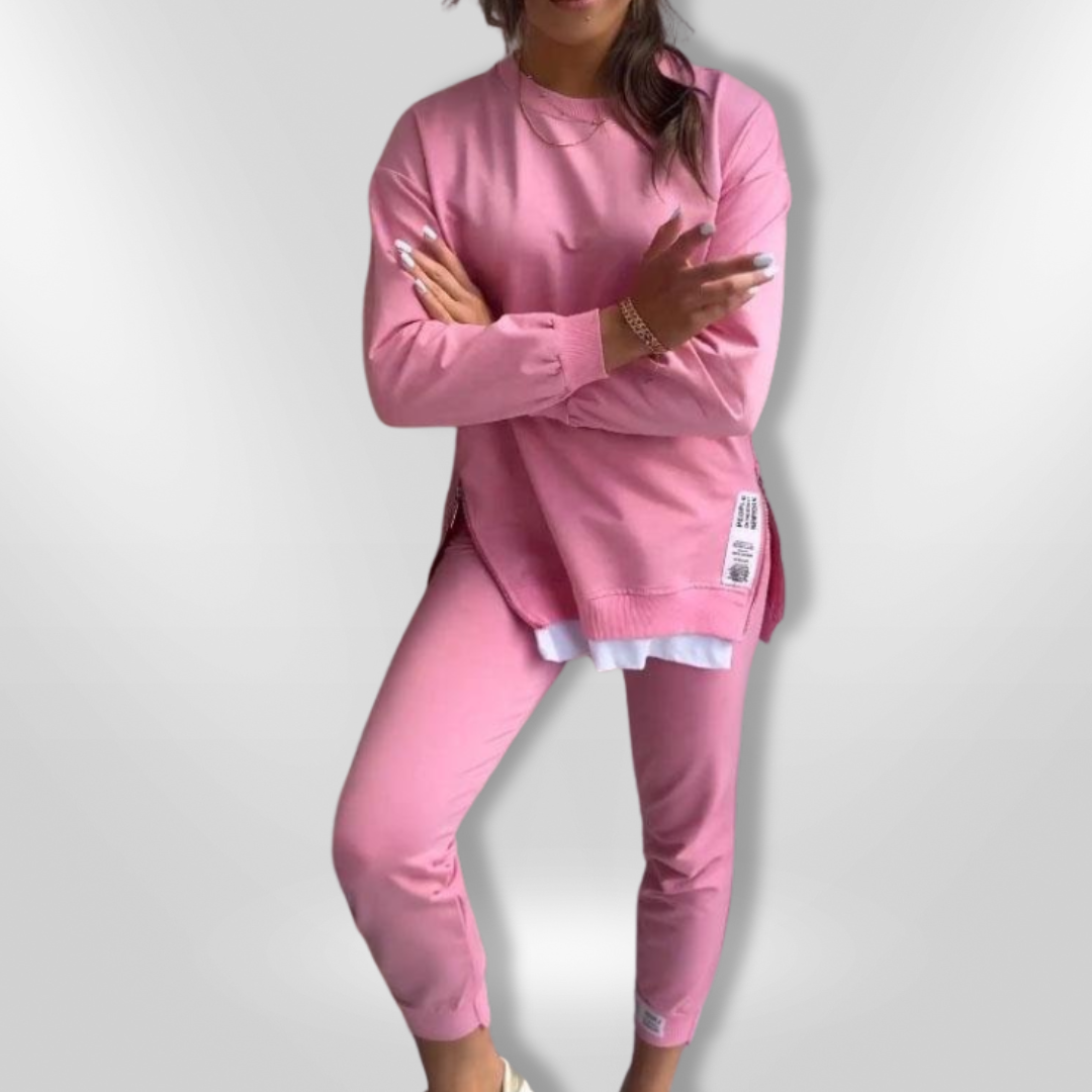 Kvinne Loungewear Komfortabelt Sett Oversized Sweatshirt og Joggers 1