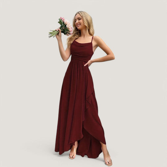 Kvinne Maxi Kjole Chiffon Uten Ermer Til Bryllup 1