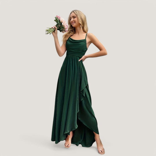 Kvinne Maxi Kjole Chiffon Uten Ermer Til Bryllup 11