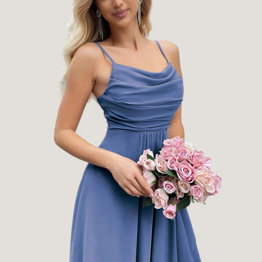Kvinne Maxi Kjole Chiffon Uten Ermer Til Bryllup 13
