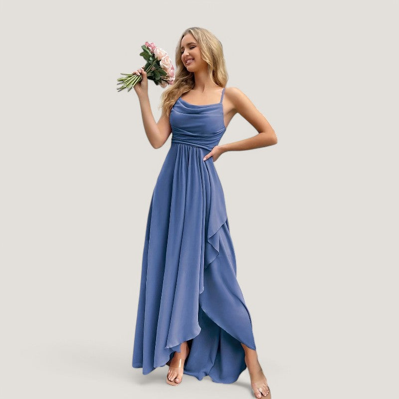 Kvinne Maxi Kjole Chiffon Uten Ermer Til Bryllup 17
