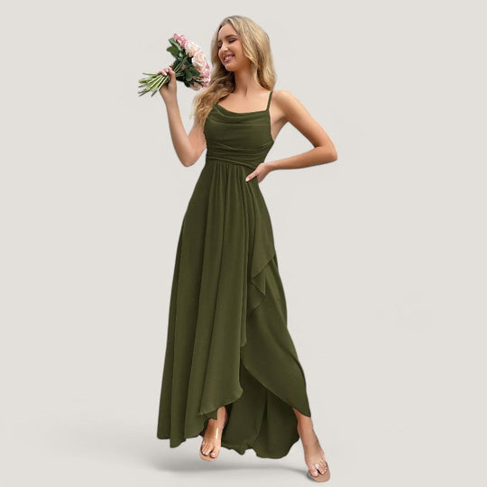 Kvinne Maxi Kjole Chiffon Uten Ermer Til Bryllup 3