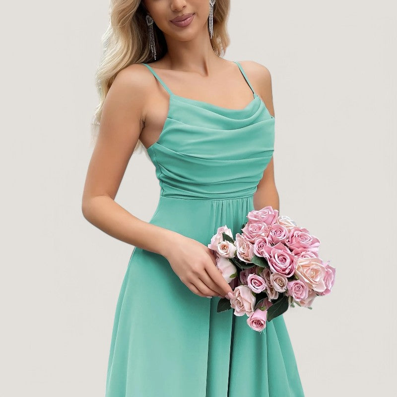 Kvinne Maxi Kjole Chiffon Uten Ermer Til Bryllup 8