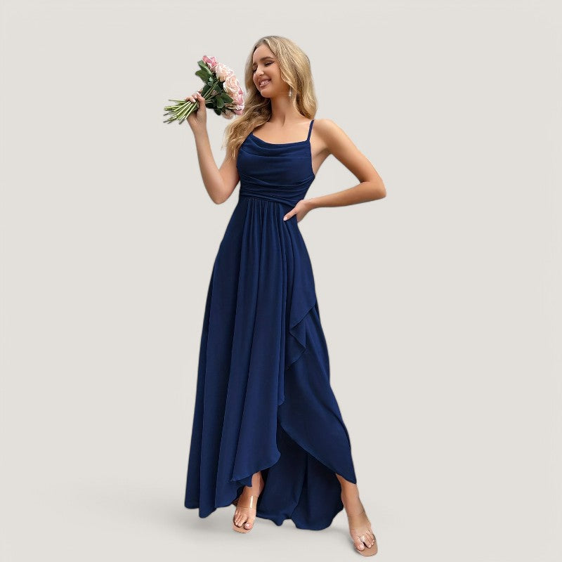 Kvinne Maxi Kjole Chiffon Uten Ermer Til Bryllup 9
