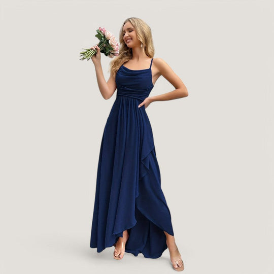 Kvinne Maxi Kjole Chiffon Uten Ermer Til Bryllup 9