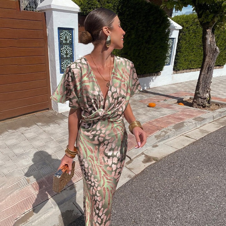 Kvinne Maxi Kjole Elegant Design Myk Stoff 2
