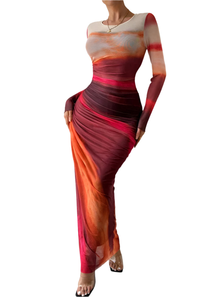 Kvinne Maxi Kjole Elegant Flytende Design 0