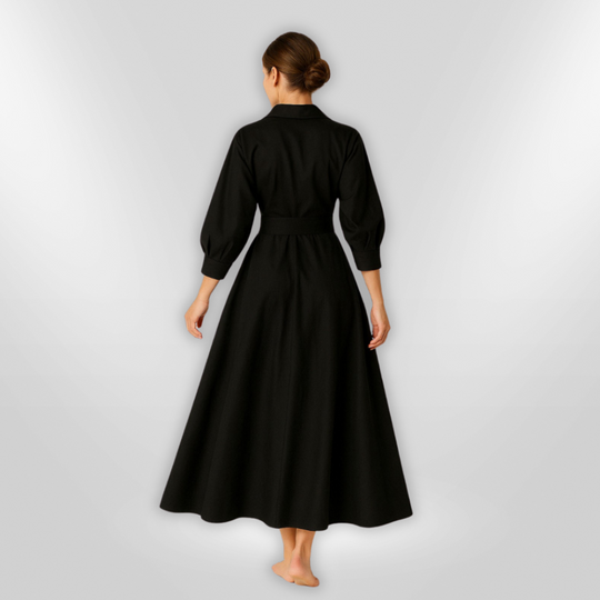 Kvinne Maxi Kjole Elegant Lang Pustende Stoff for Bryllup og Anledninger 2