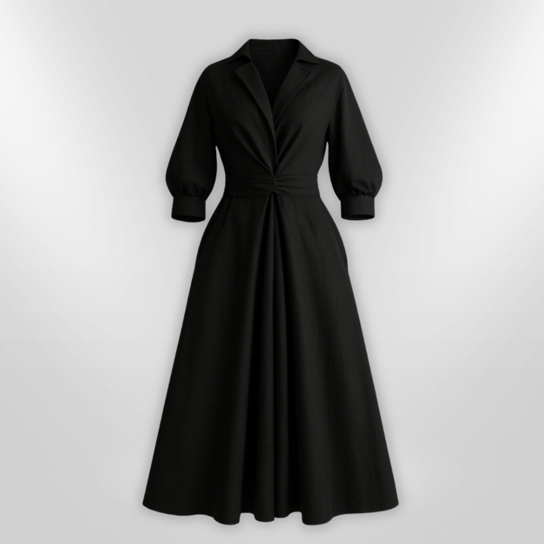 Kvinne Maxi Kjole Elegant Lang Pustende Stoff for Bryllup og Anledninger 3