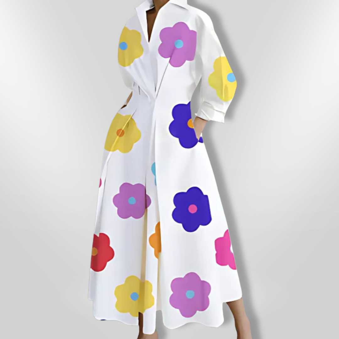 Kvinne Maxi Kjole Elegant Lang Pustende Stoff for Bryllup og Anledninger 8