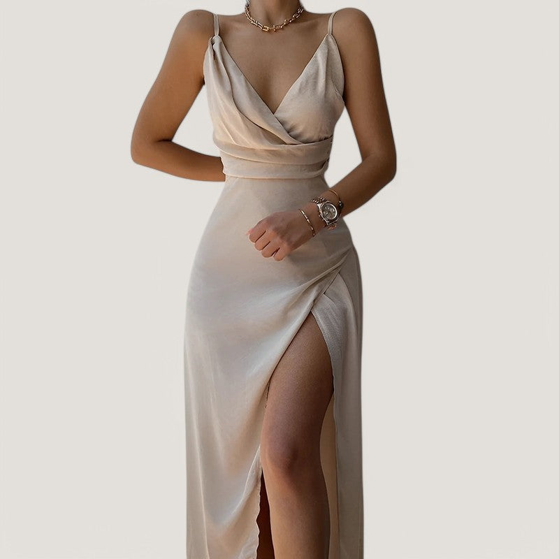 Kvinne Maxi Kjole Med Elegant Design 1