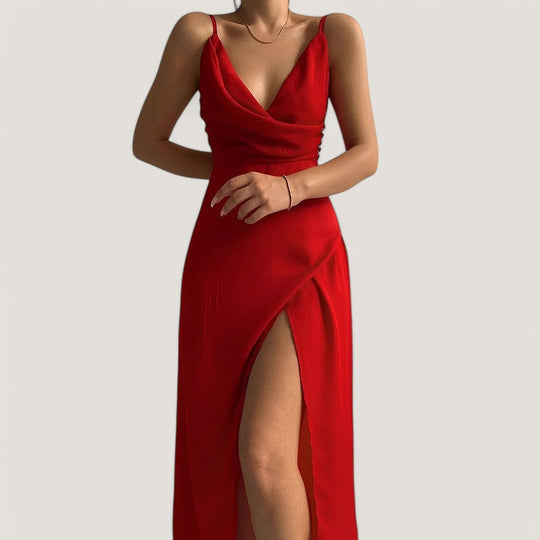 Kvinne Maxi Kjole Med Elegant Design 2