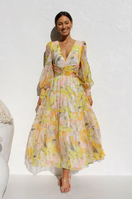 Kvinne Maxi Kjole Romantisk Chiffon 3