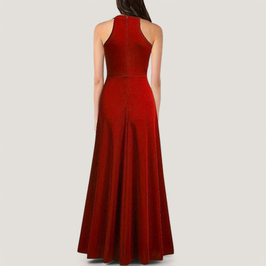 Kvinne Maxi Kjole Uten Ermer Elegant 2