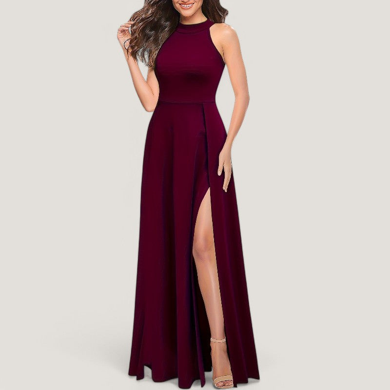 Kvinne Maxi Kjole Uten Ermer Elegant 9