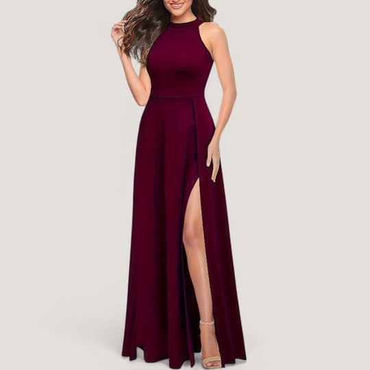 Kvinne Maxi Kjole Uten Ermer Elegant 9