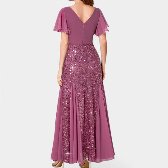 Kvinne Maxikjole med Hjerteutskjæring i Polyester 2