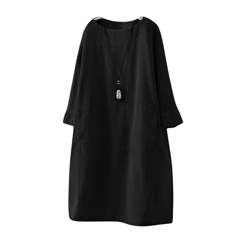 Kvinne Midi Kjole Vintage Velour Polyester 0