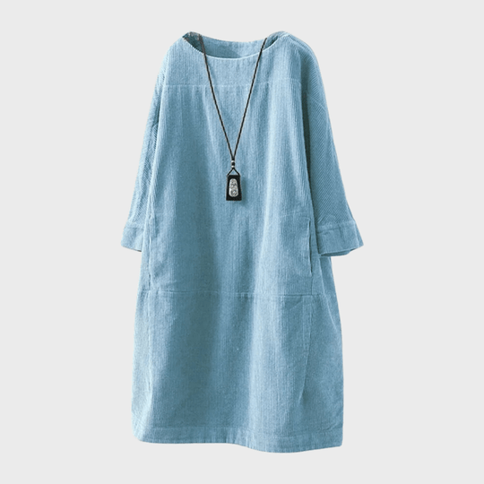 Kvinne Midi Kjole Vintage Velour Polyester 1