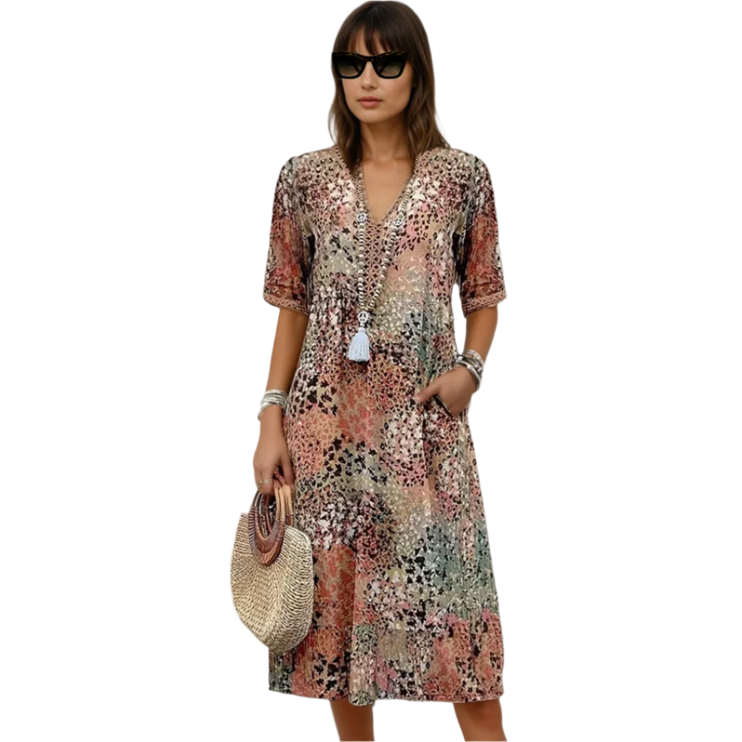 Kvinne Midt-lengde Kjole Boho Chic 0