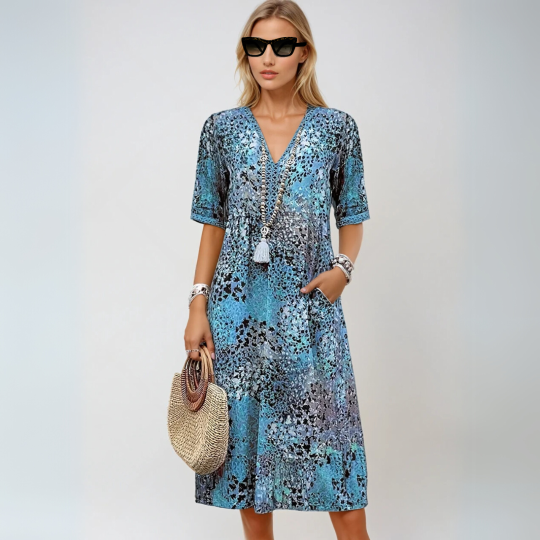 Kvinne Midt-lengde Kjole Boho Chic 3