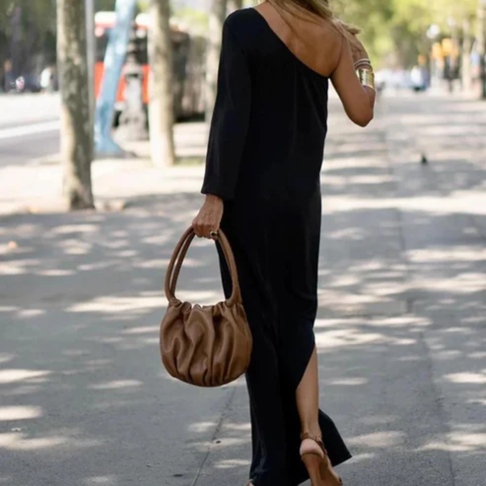 Kvinne One-Shoulder Kjole Elegant Design 1