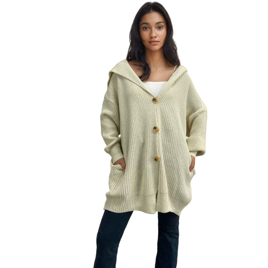 Kvinne Oversized Cardigan Strikket Ull 0