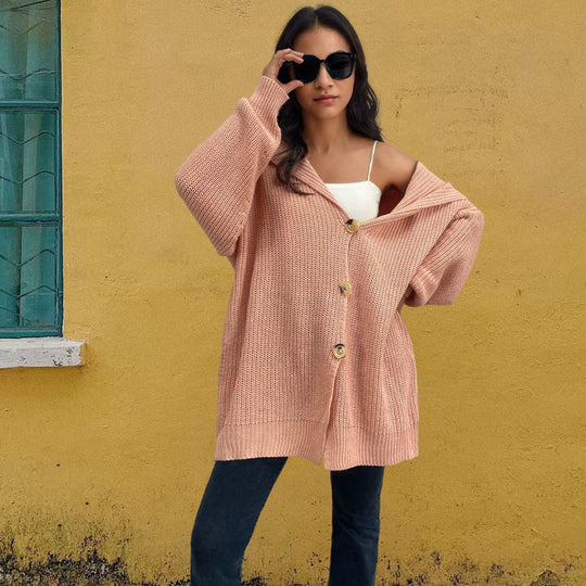 Kvinne Oversized Cardigan Strikket Ull 1