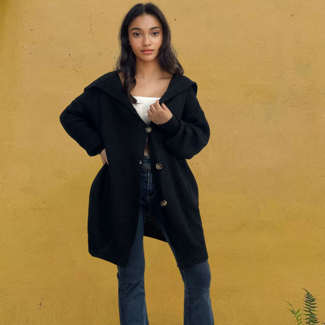 Kvinne Oversized Cardigan Strikket Ull 4