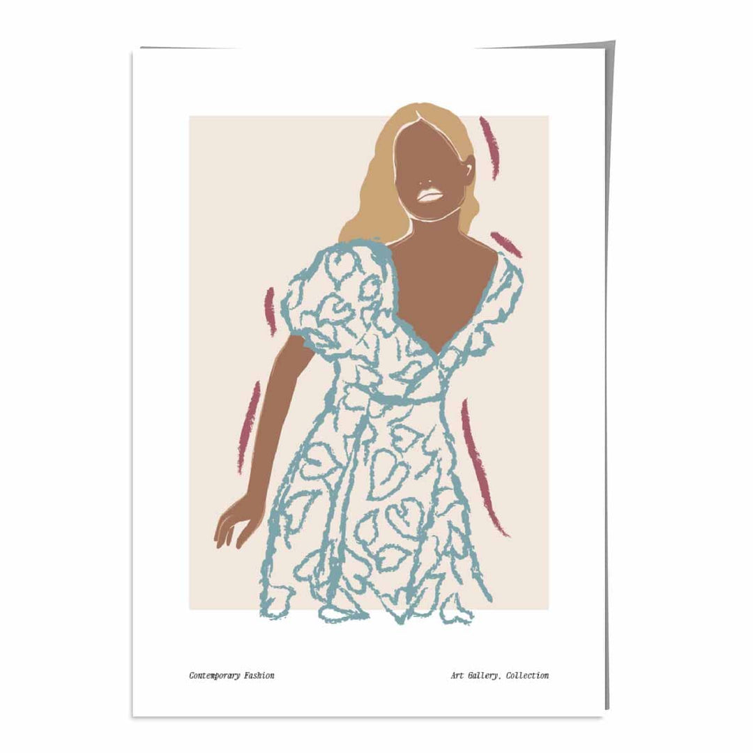 Kvinne Plakat Minimalistisk Galleristil 0