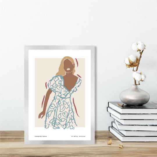 Kvinne Plakat Minimalistisk Galleristil 2