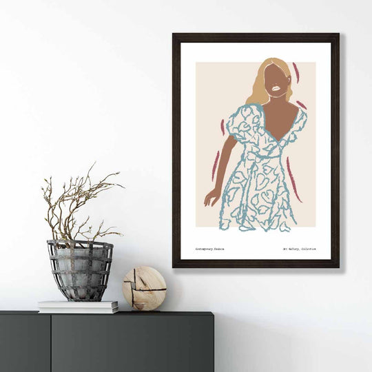 Kvinne Plakat Minimalistisk Galleristil 3