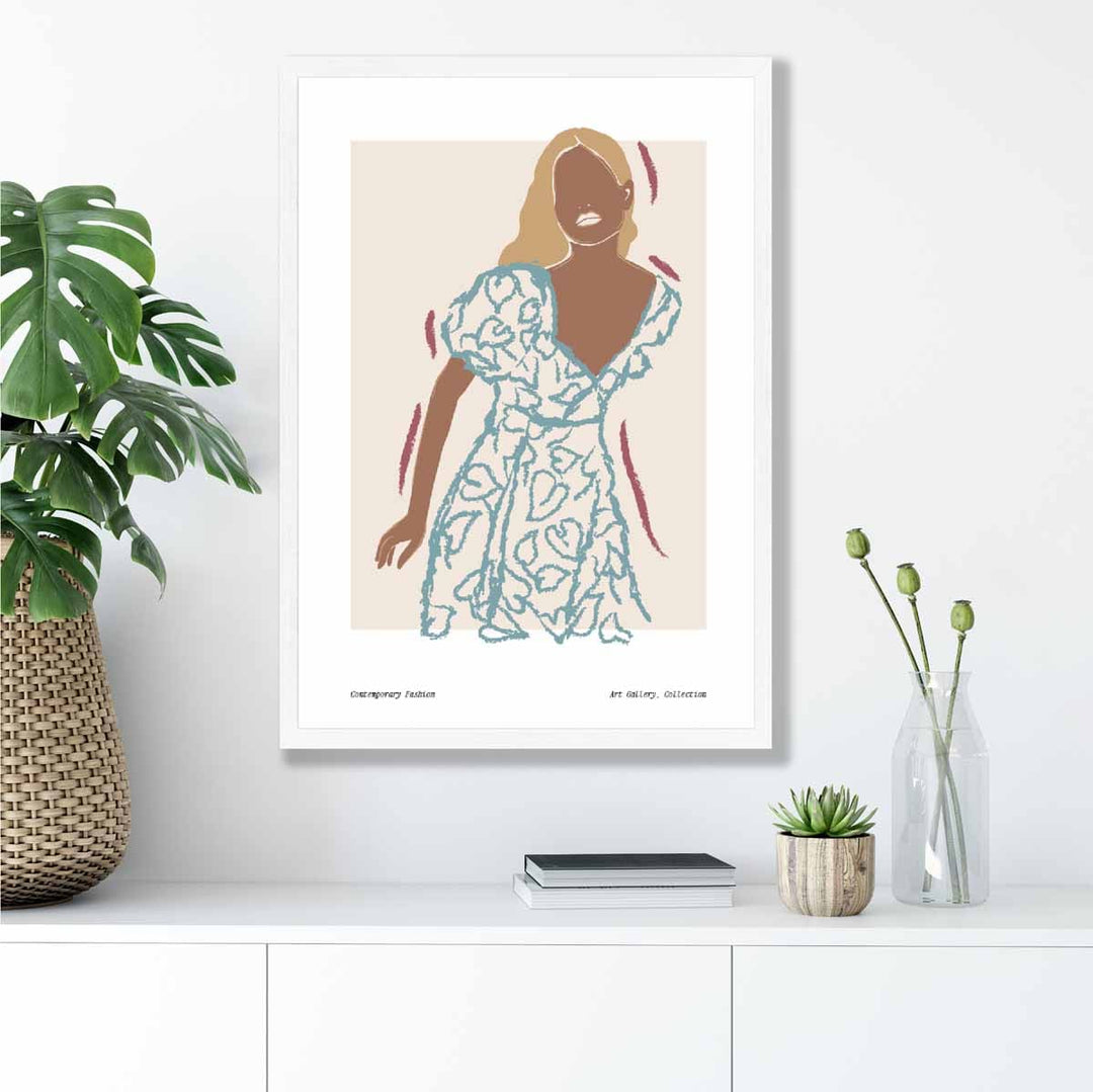Kvinne Plakat Minimalistisk Galleristil 4