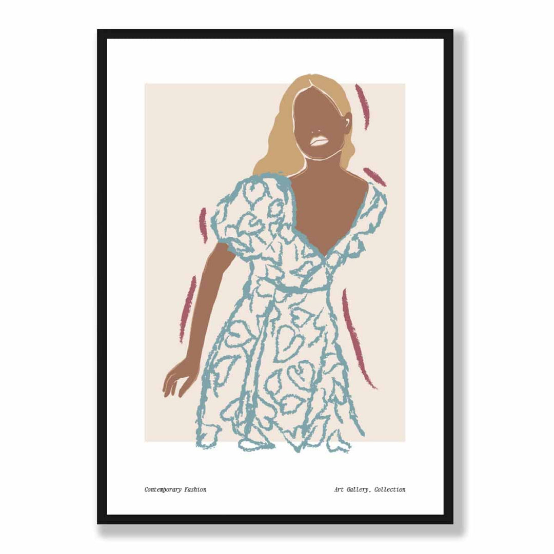 Kvinne Plakat Minimalistisk Galleristil 5