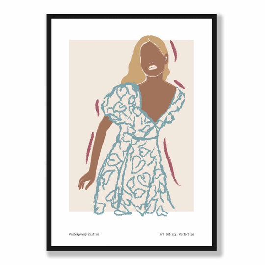 Kvinne Plakat Minimalistisk Galleristil 5