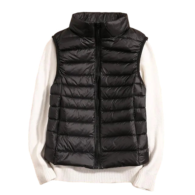 Kvinne Puffer Vest Uten Ermer Lett og Varm 0