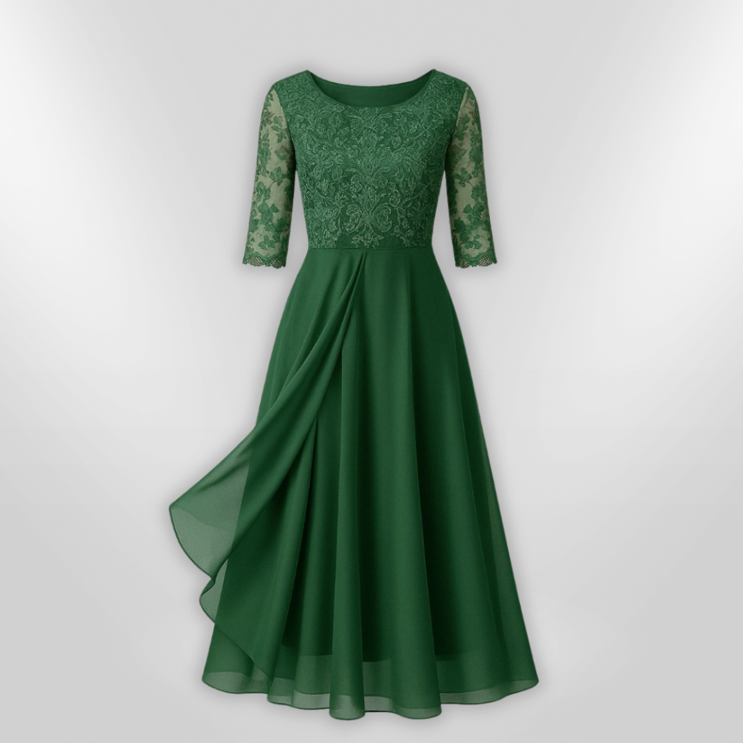 Kvinne Robe Asymmetrisk Elegant 3
