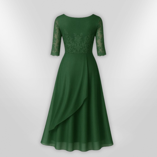 Kvinne Robe Asymmetrisk Elegant 4