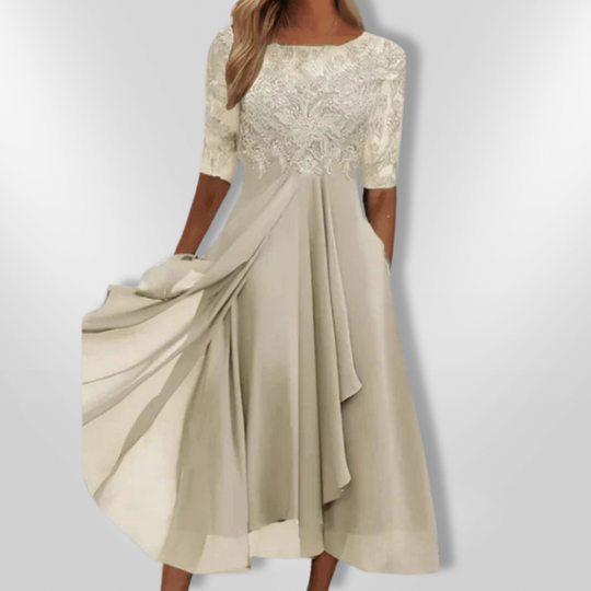 Kvinne Robe Asymmetrisk Elegant 5
