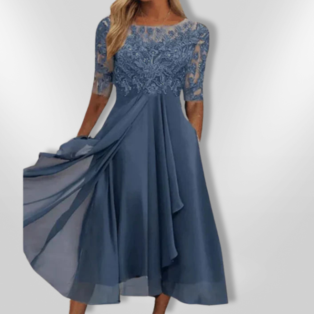 Kvinne Robe Asymmetrisk Elegant 6