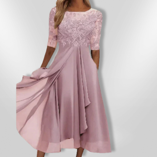 Kvinne Robe Asymmetrisk Elegant 7
