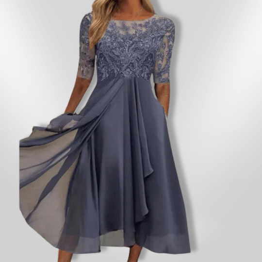 Kvinne Robe Asymmetrisk Elegant 9