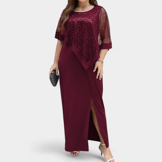 Kvinne Robe med Batwing Ermer og Paljetter 1