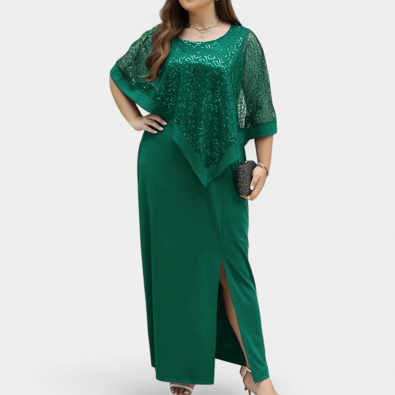Kvinne Robe med Batwing Ermer og Paljetter 3