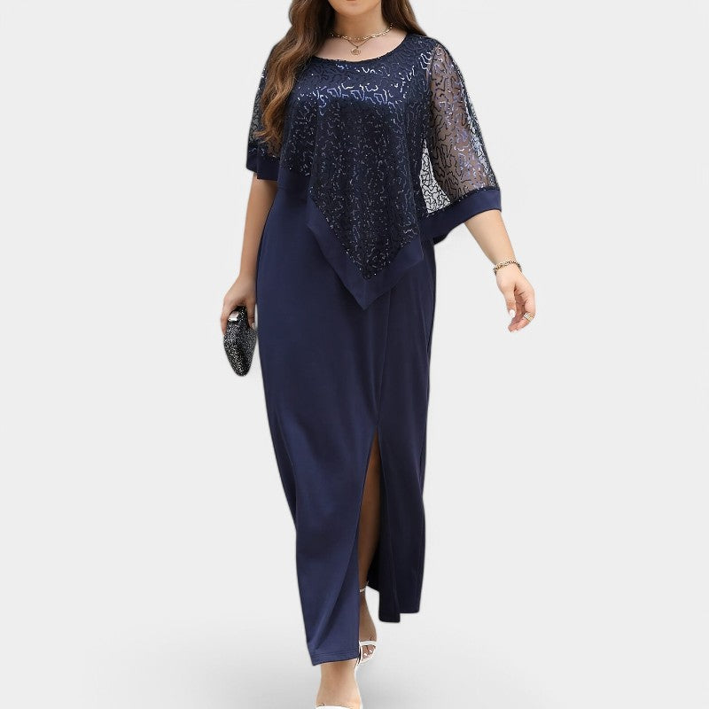 Kvinne Robe med Batwing Ermer og Paljetter 6