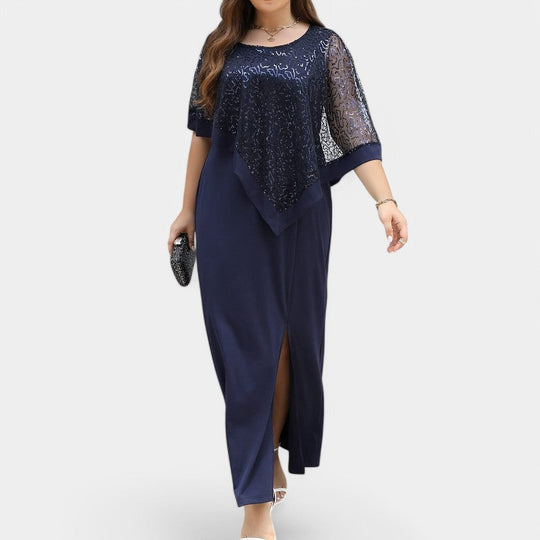 Kvinne Robe med Batwing Ermer og Paljetter 6
