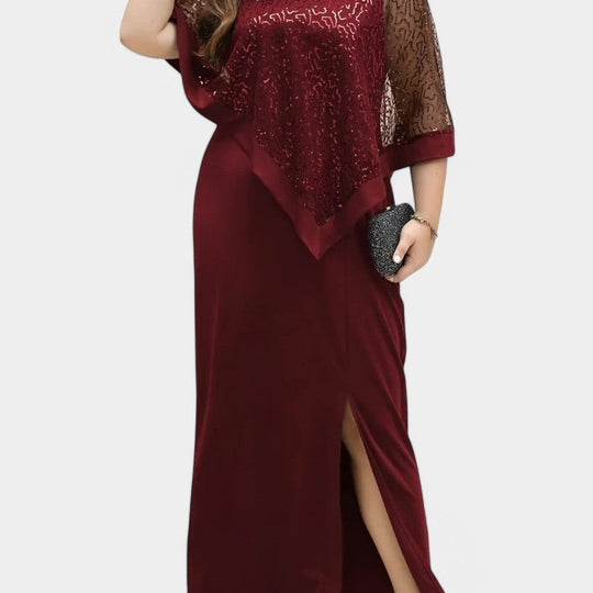 Kvinne Robe med Batwing Ermer og Paljetter 7