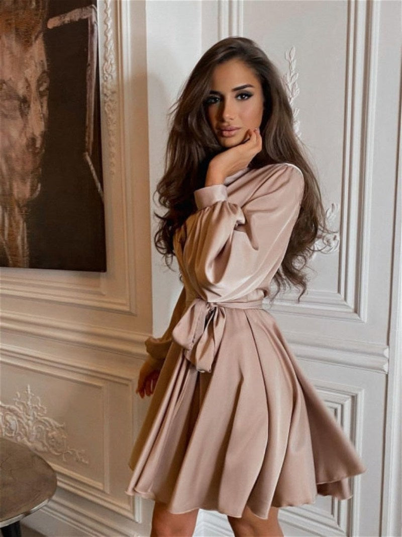 Kvinne Satin Kjole Elegant Design 2