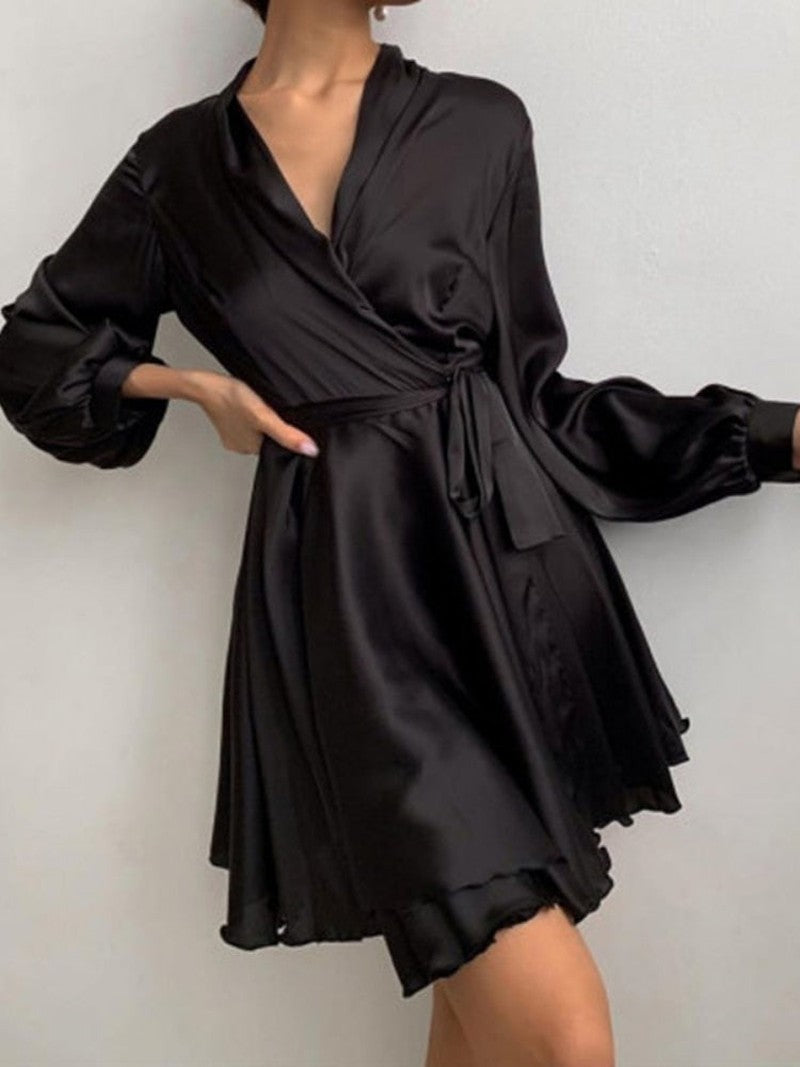 Kvinne Satin Kjole Elegant Design 3